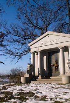 Carhartt Mausoleum at Woodmere Cemetery.