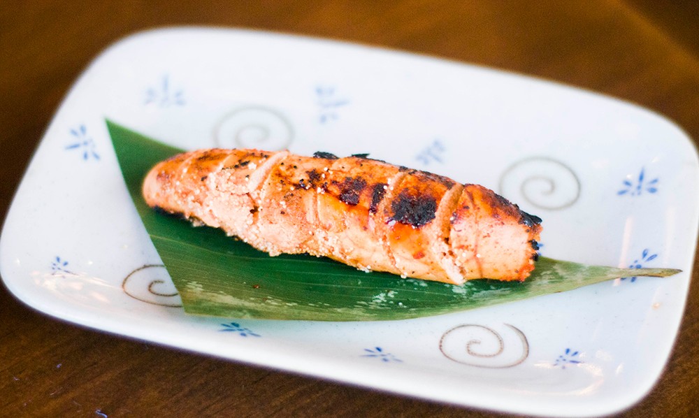 Oroshi mentaiko (grilled cod roe).