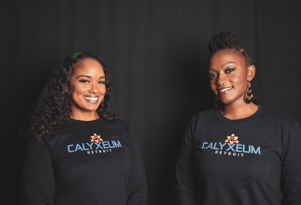 Rebecca Colett, CEO of Calyxeum and founder of the Detroit Cannabis Project, and LaToyia Rucker, COO of Calyxeum.