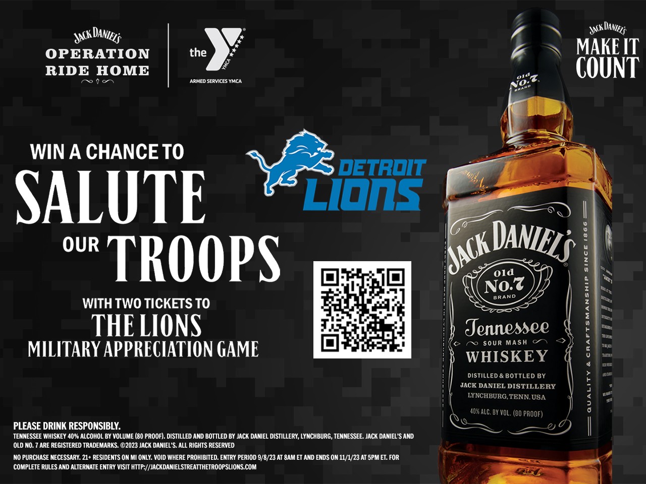 Detroit Lions - Whiskey Box Gift Set