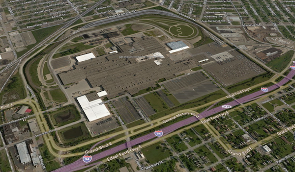 General Motors' Detroit-Hamtramck assembly plant - GOOGLE EARTH IMAGE