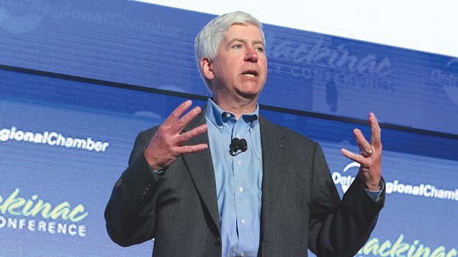 Gov. Rick Snyder speaks at the Mackinac Policy Conference on June 1.