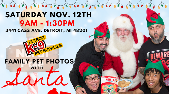 Detroit K-9 Pet Supplies Family Pet Photos with Santa