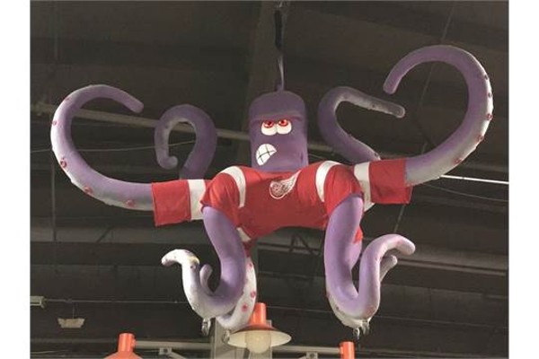 Fierce Al the Octopus in the rafters at Joe Louis Arena