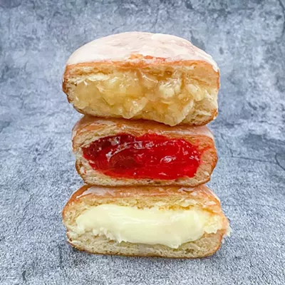 Blake Farms    17985 Armada Center Rd., Armada; 586-784-5343; blakefarms.com     Blake Farms jumped into the packzi game last year, and this year, the Michigan's favorite cider mill is keeping the tradition going. Blake's will be offering four flavors: custard, lemon, apple, and strawberry.