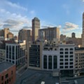 Here's what the view looks like at the top of the Monarch Club, Detroit's new rooftop bar