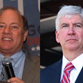 Detroit Mayor Mike Duggan and Governor Rick Snyder.