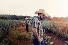 PHOTO BY CYBELLE CODISH - Antonio Lopez with his father, Silverio, in the background on their agave farm in the Los Altos region in the Mexican state.