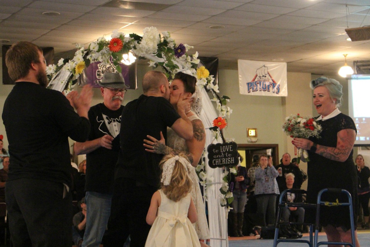 This is what a roller derby wedding looks like