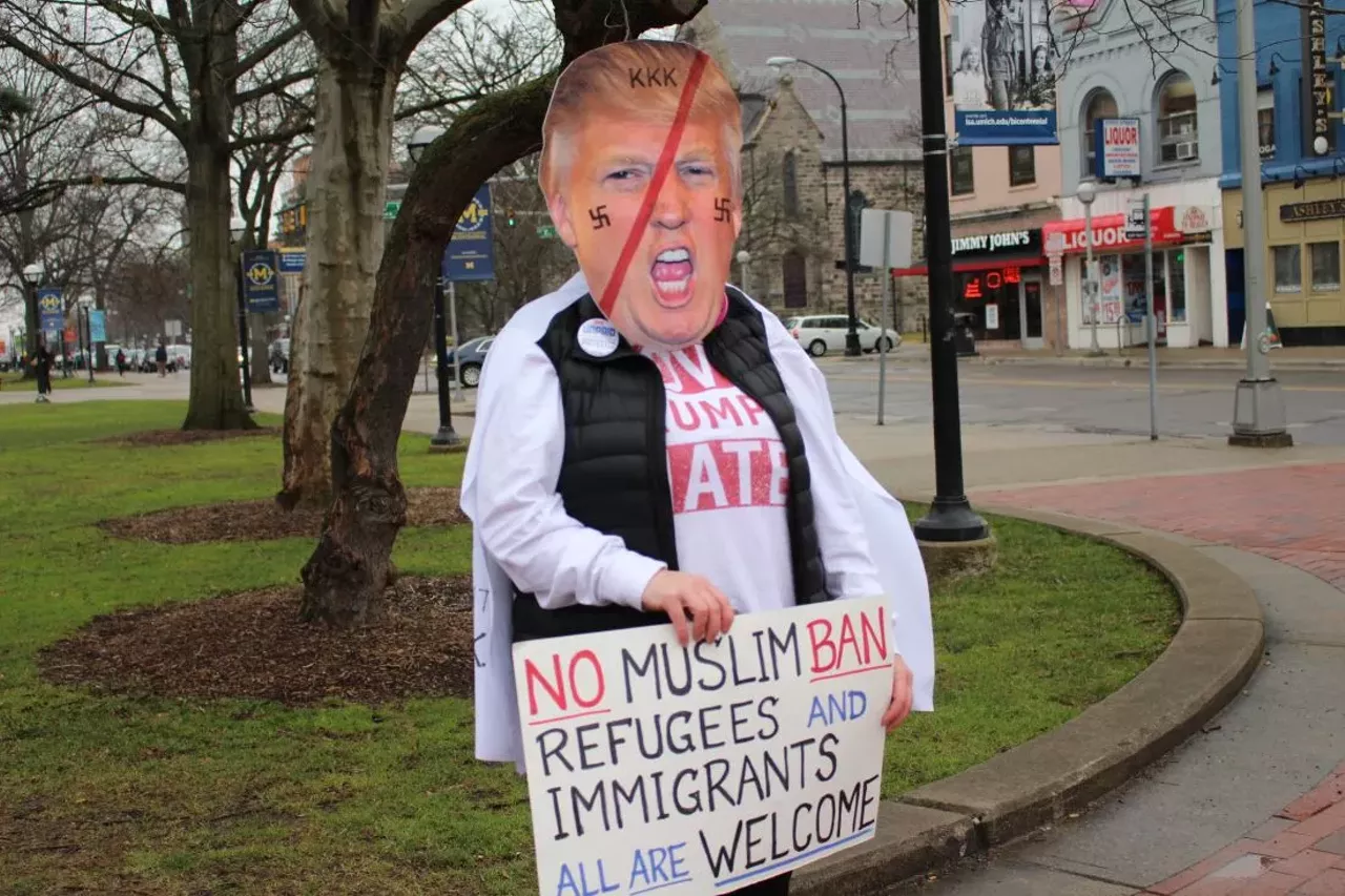 All the protestors we saw at the March for Immigrant's Rights in Ann Arbor