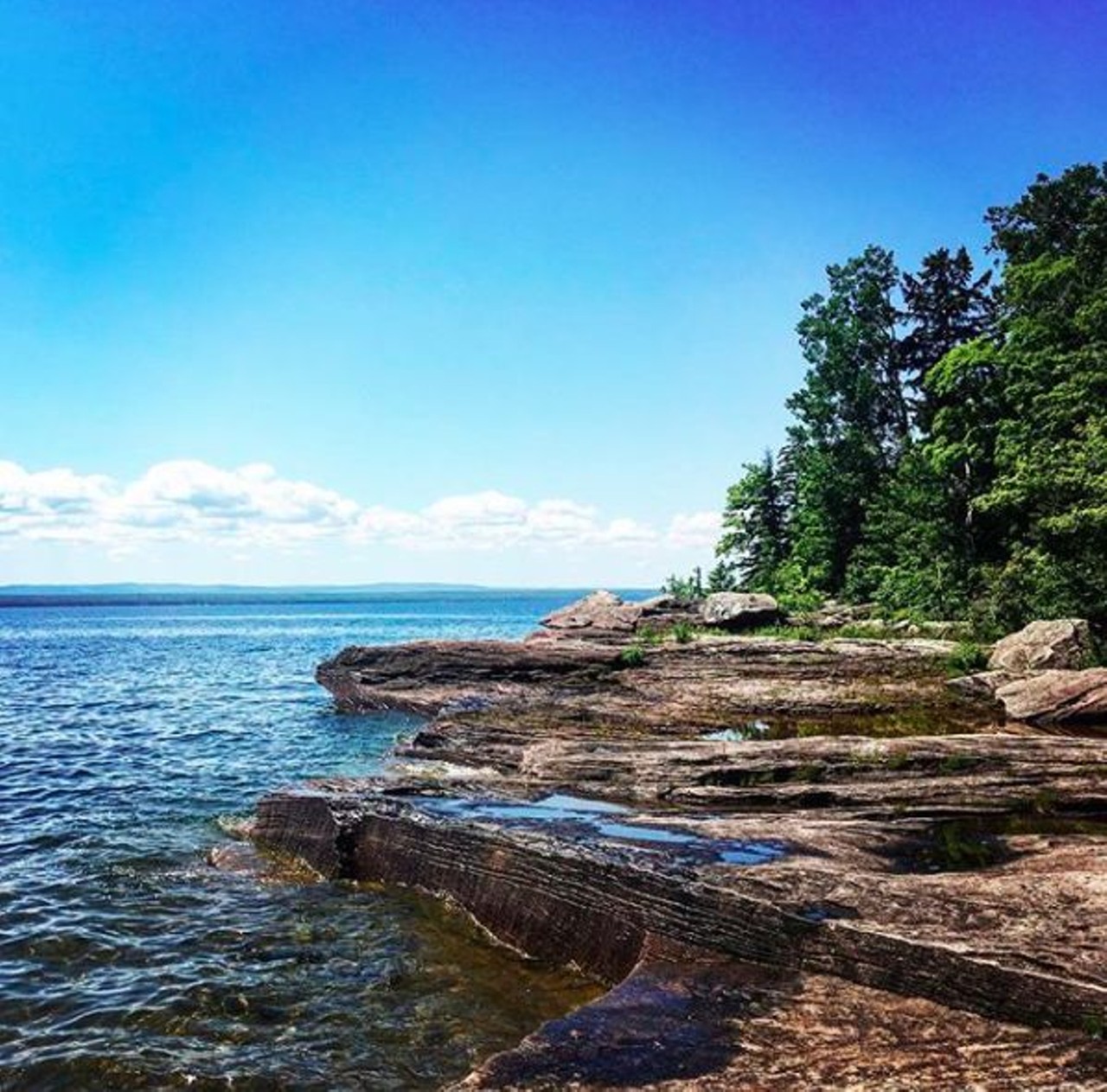 Point Abbaye&#146;
Aura
Walk to this remote spot on a few miles of trails and reach the lookout point of Point Abbeye&#146;. After taking in the beauty of our great state, you can take the trail back, or for the more adventurous, the shoreline. Walk along the rock cliffs and great pines for a daring hike and probably a few beautiful pictures. 
Photo via IG user @paprikaangel