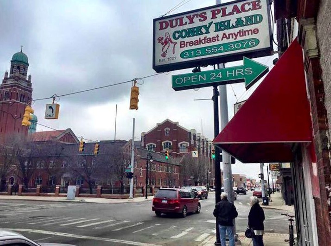 Duly&#146;s Place&nbsp;
5458 W. Vernor Hwy., Detroit; 313-554-3076
Among Duly&#146;s Place&#146;s many fans is the late Anthony Bourdain, who visited the restaurant for his show Parts Unknown. This coney island has had nearly a century to perfect its menu, which includes grilled cheese, chicken wings, omelettes, grits, and, of course, coney dogs. Skip the American-Lafayette rivalry and head to this historic eatery for your coney fix.&nbsp;
Photo via Duly&#146;s Place / Facebook