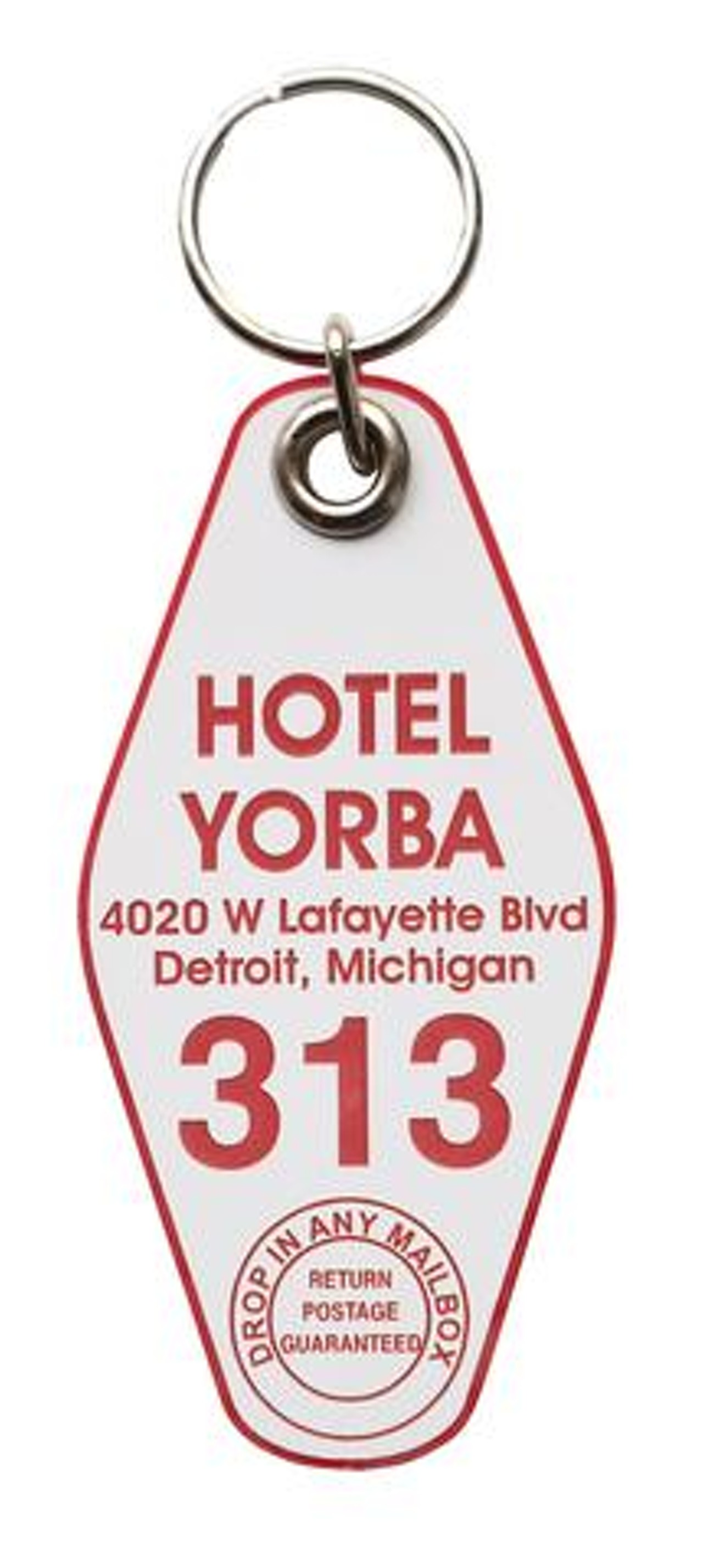 Hotel Yorba motel-style keychain, $6.