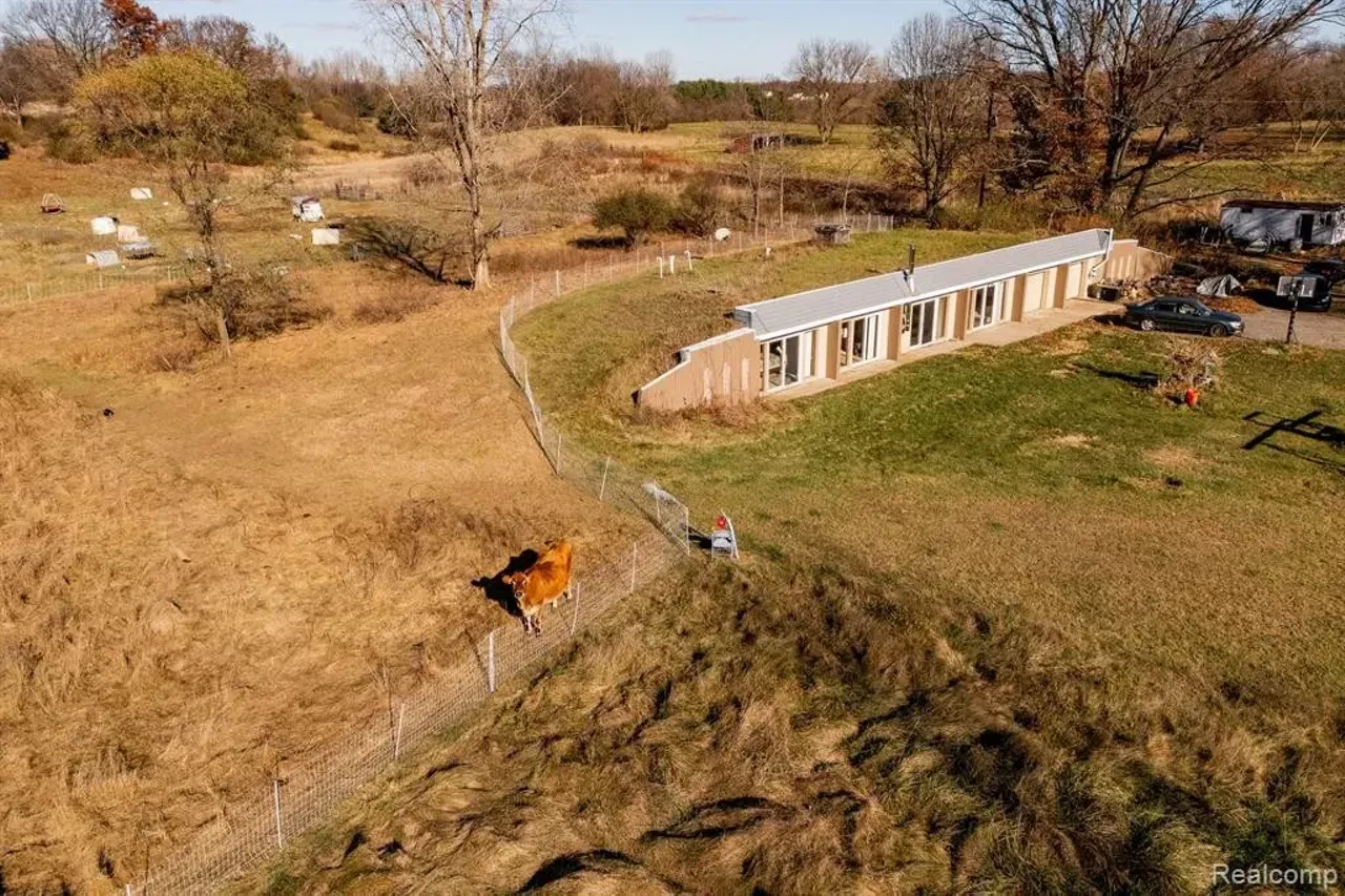 Image: Unique buried ‘earth shelter’ house hits market in Michigan