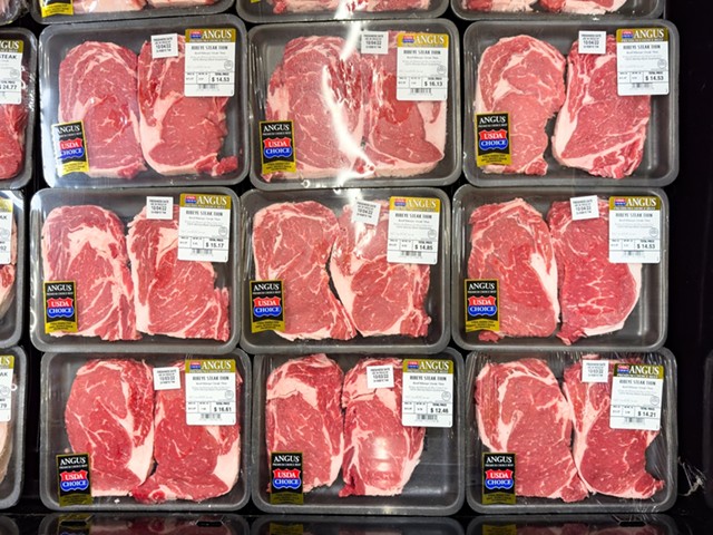 Meat on display at a Metro Detroit grocery store.