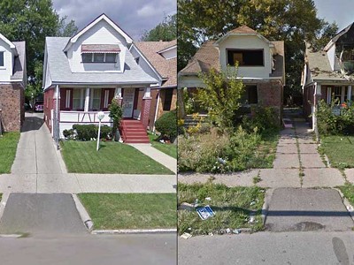 A viral Facebook post shows a dramatic before-and-after in Detroit, and not for the better.