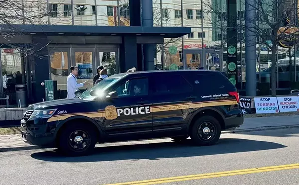 Image: Wayne State stops students, faculty from holding pro-Palestinian vigil