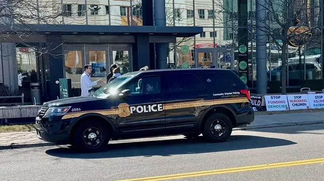 Image: Wayne State stops students, faculty from holding pro-Palestinian vigil