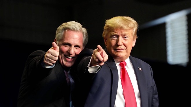 House Minority Leader Kevin McCarthy with Donald Trump in 2019.