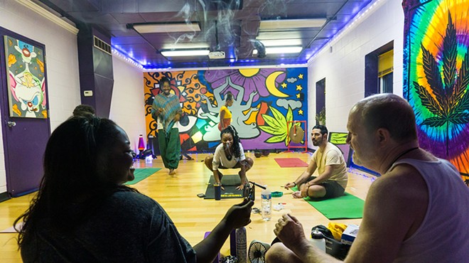 Elevated Yogi is a Black-owned yoga studio that hosts smoke sessions before every class.