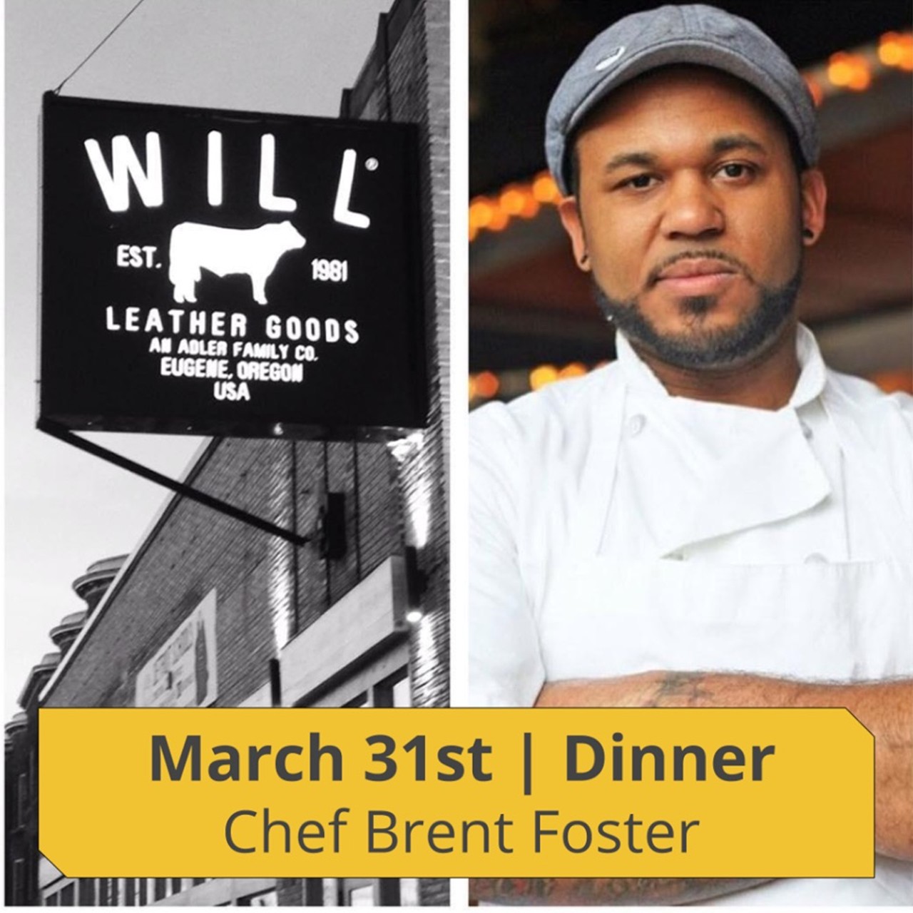 Thursday, 3/31
Dinner with Brent Foster
@ Will Leather Goods
Midtown&#146;s leather goods shop will venture into the dining industry, with pop-up restaurateur Brent Foster providing the menu for the one-night event. The chef is known for creating dishes based on books, movies, and pop-culture, like the Dr. Seuss-themed brunch he put together for Revolver back in 2013. Will Leather Goods will be hosting the hefty, yet delicious five-course dinner, and various packages are available ranging from $60 to $162. Along with admission, guests will also receive 15 percent off everything inside the shop.
Doors open at 7 p.m.; 4120 Second Ave., Detroit; 313-309-7892; app.gopassage.com; tickets start at $60.