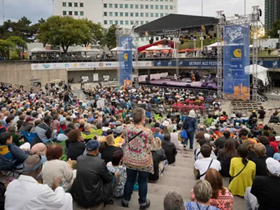 Detroit Jazz Festival The largest free jazz festival in the world, the this year's Detroit Jazz Festival lineup includes Artist-In-Residence Jason Moran and Jeff Mills with special guest jessica Care moore, Chucho Valdés and Paquito D’Rivera Reunion Sextet, Allen Dennard Quartet, and Kresge Eminent Artist Marion Hayden, among many others. Starts at 4 p.m. on Friday, Aug. 29, 2:30 p.m. on Saturday, Aug. 30, 2 p.m. on Sunday, Aug. 31, and noon on Monday, Sept. 1; Hart Plaza, Campus Martius, and other venues, Detroit; detroitjazzfest.org. No cover.