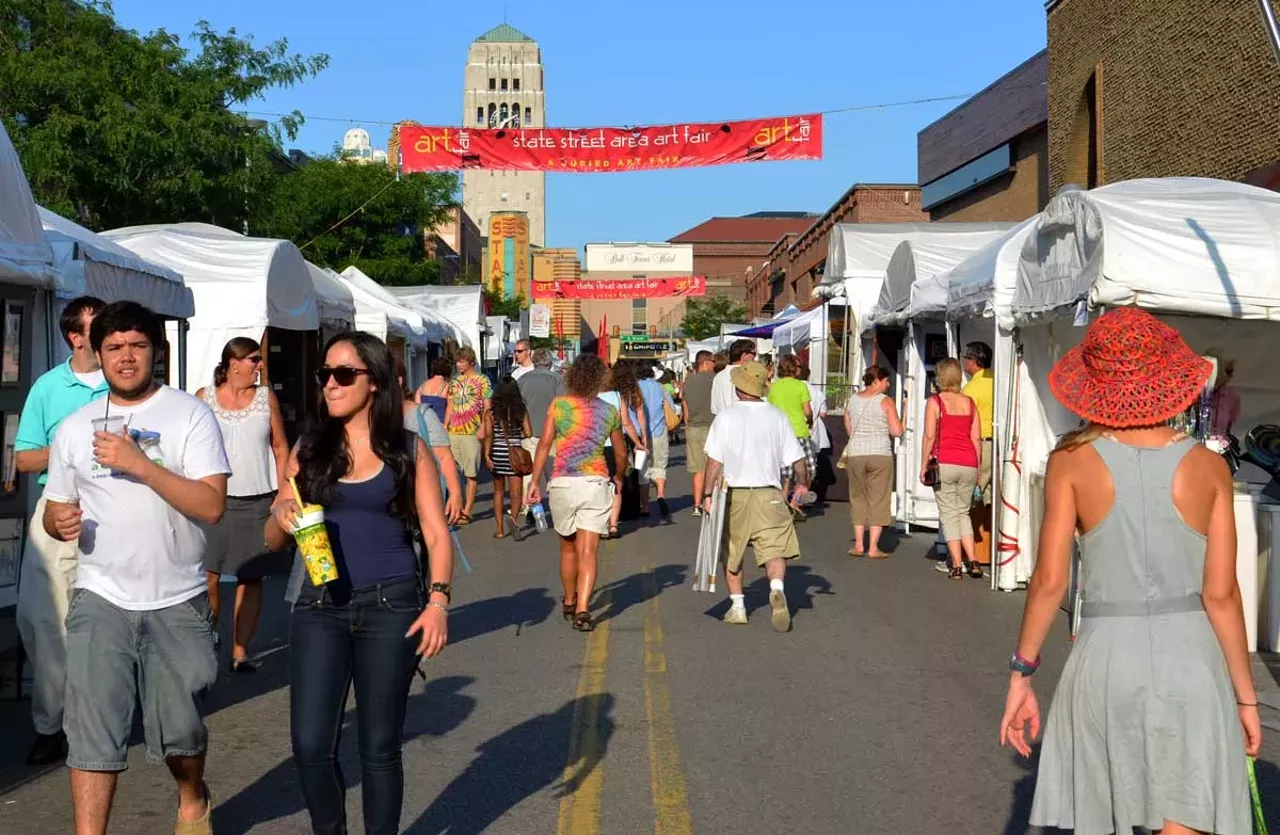 Ann Arbor Art Fair This massive art fair is technically three separate events: the Ann Arbor Street Art Fair, the Guild’s Ann Arbor Summer Art Fair, and the Ann Arbor State Street District Art Fair. From Thursday, July 17-Saturday, July 19; downtown Ann Arbor; theannarborartfair.com. No cover.