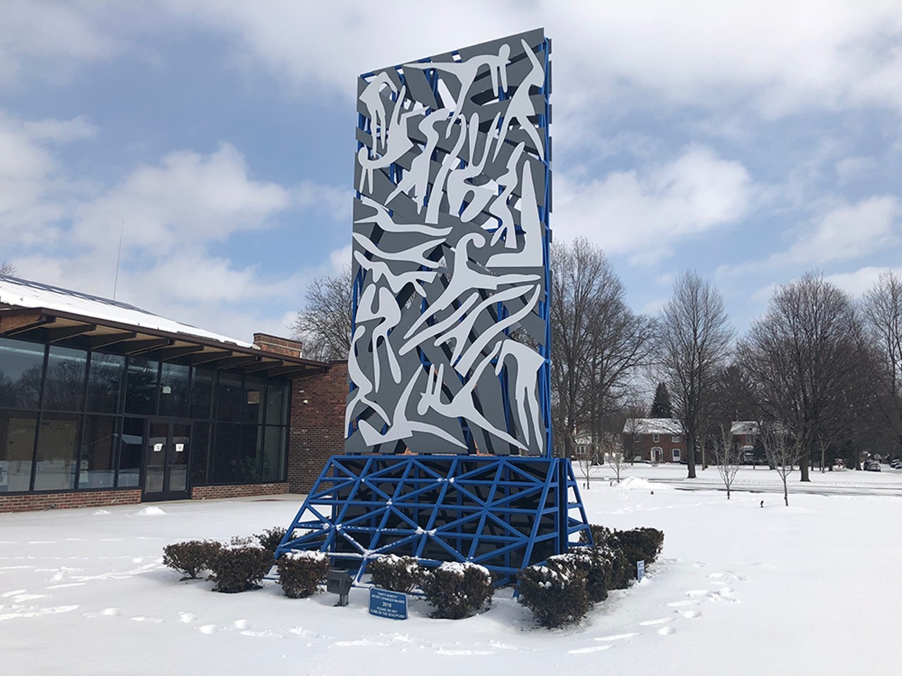 &#147;Unity North&#148;
North Rosedale Park Comunity House; 18445 Scarsdale St, Detroit;  313-837-3416; nrpca.org
Completed in 2018, this sculpture stands outside the North Rosedale Park Comunity House, near where McGee lived.
Photo by Lee DeVito
