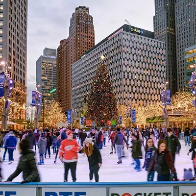 Campus Martius Park Downtown Detroit’s annual holiday festivities include a 66-foot Michigan-grown Norway spruce decked out with more than 25,000 shimmering LED multi-colored lights, which will be joined by a large-scale Kwanzaa kinara and Hanukkah menorah later in the season. They surround Campus Martius Park, which offers an ice rink and, new this year, CHALET 313, a cozy, two-story heated lounge with 360-degree views. Through Dec. 31 at Campus Martius Park; 800 Woodward Ave., Detroit; downtowndetroit.org. No cover.
