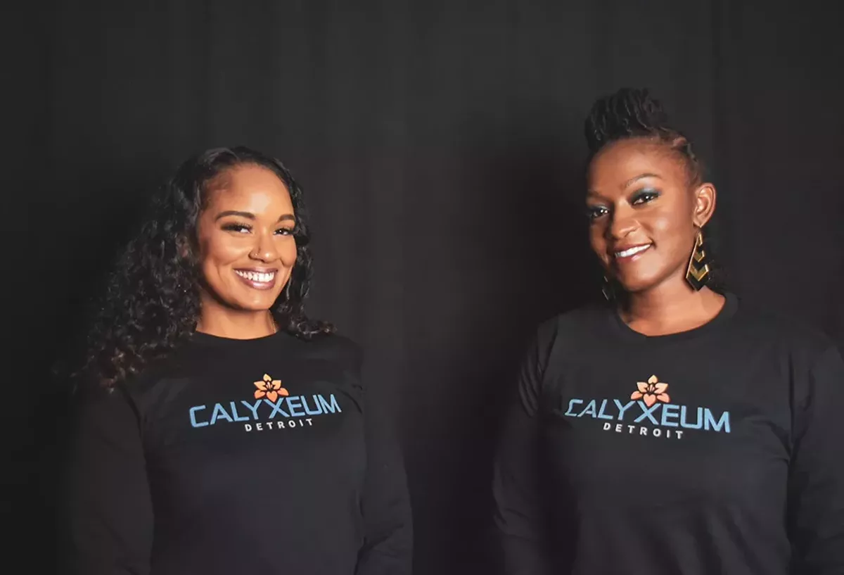 Image: Rebecca Colett, CEO of Calyxeum and founder of the Detroit Cannabis Project, and LaToyia Rucker, COO of Calyxeum.