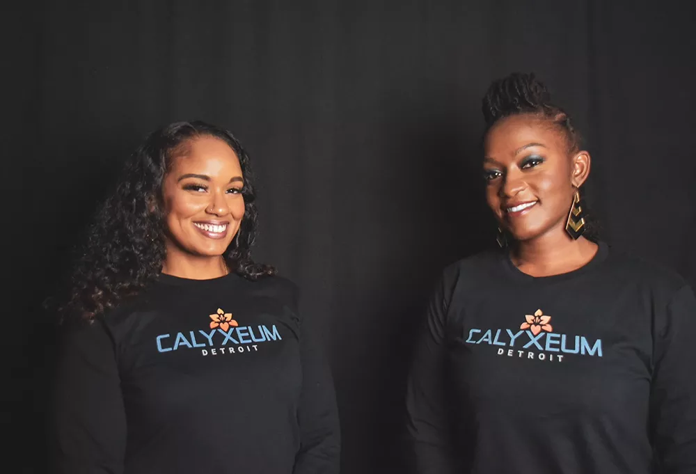 Rebecca Colett, CEO of Calyxeum and founder of the Detroit Cannabis Project, and LaToyia Rucker, COO of Calyxeum.