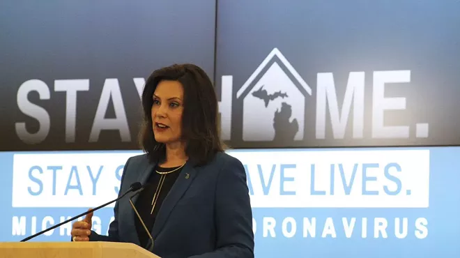 Gov. Gretchen Whitmer at a recent news conference.