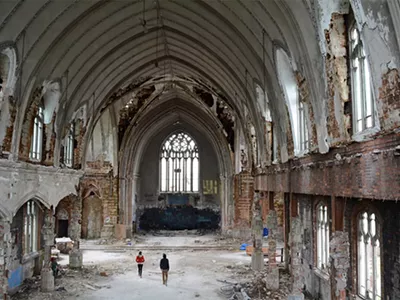 An abandoned church in Detroit.