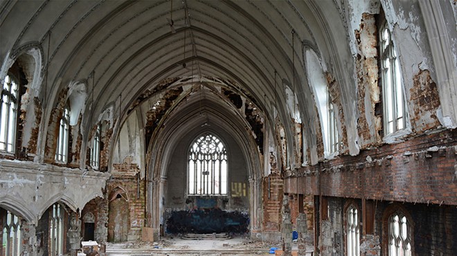 An abandoned church in Detroit.