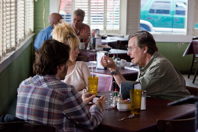 William Friedkin on the Killer Joe set with Emile Hirsch and June Temple.