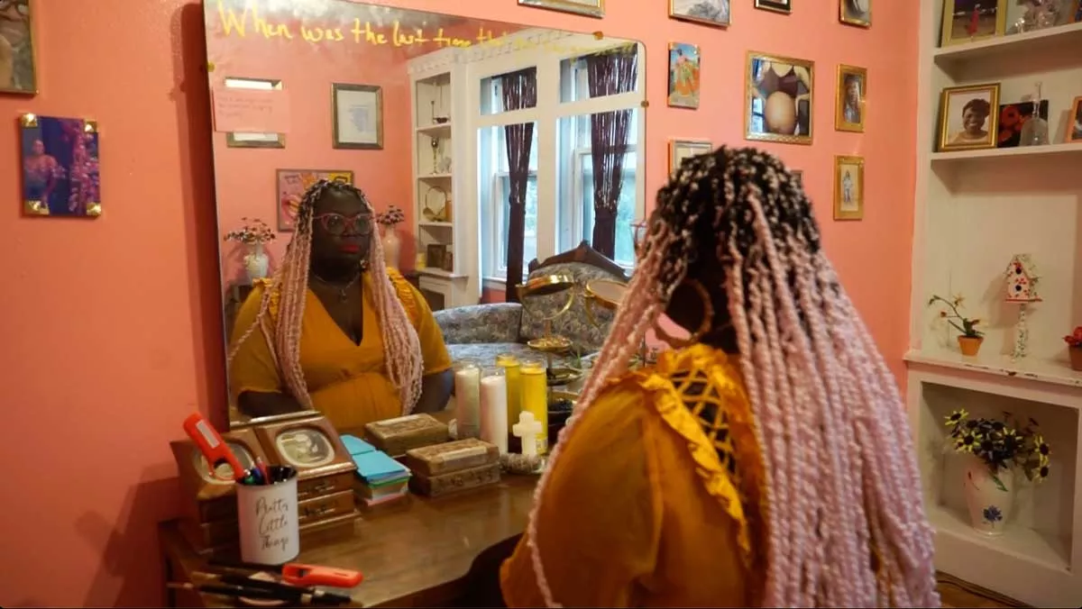 Brittany Rogers explores adornment as a ritual in her Womxnhouse installation.