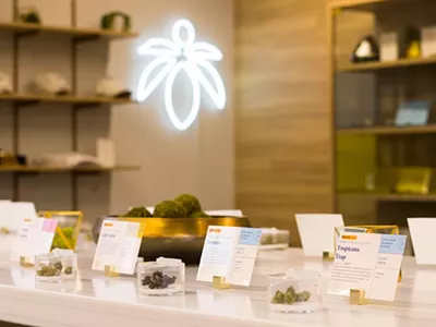 The interior of a Lume Cannabis Co. dispensary.