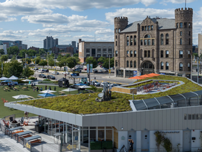 Detroit’s Beacon Park, next to Castle Hall.