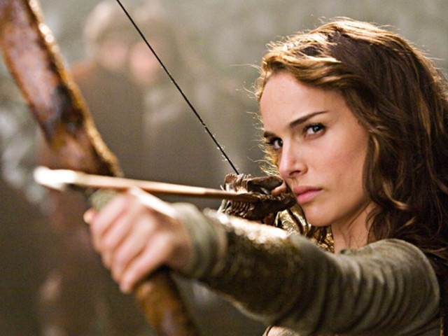 Natalie "a movie a month" Portman pulls it straight in Your Highness.